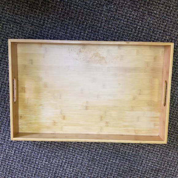 Large Rectangular Bamboo Serving Tray Perfect for Breakfast in Bed - Picture 2 of 4